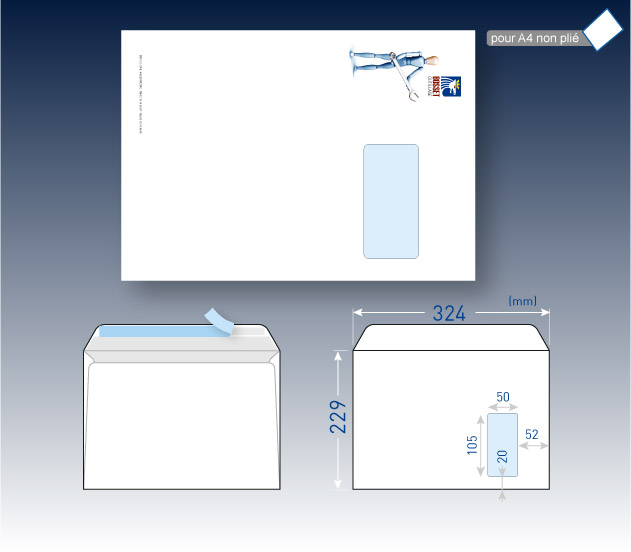 Enveloppe format C4 - Imprimerie Azy