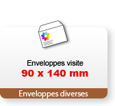 Enveloppes 90 x 140 mm avec impression personnalisée - Catégorie