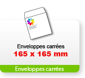 Enveloppes carrées 165 x 165 mm avec impression personnalisée - Catégorie