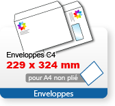 Enveloppes C4 229 x 324 mm avec impression personnalisée - Catégorie