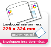 Enveloppes pour insertion mécanique 229 x 324 mm avec impression personnalisée - Catégorie